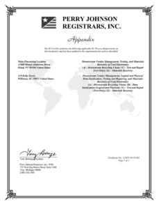 R2v3 certificate appendix