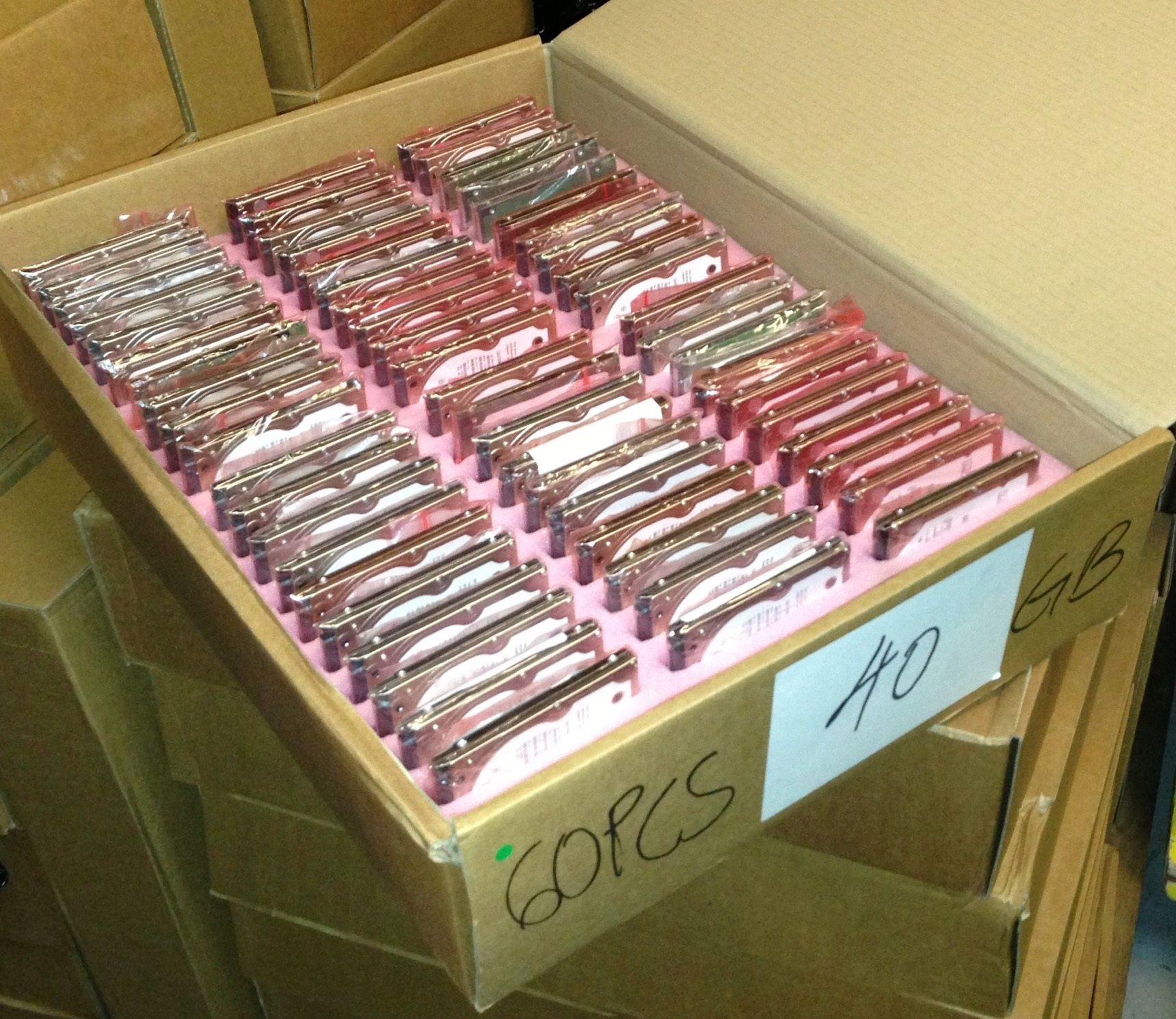 Box of hard drives collected for destruction